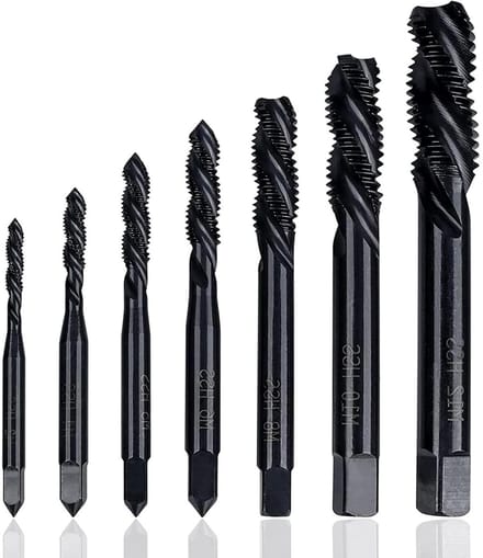 7pcs nitride break screw thread drill M3 M4 M5 M6 M8 M10 M12 metric machine point whistle HSS 6542 wood tools metal - ShopVlot
