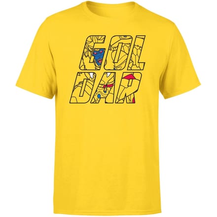 Power Rangers Goldar Text Men's T-Shirt - Yellow - XL