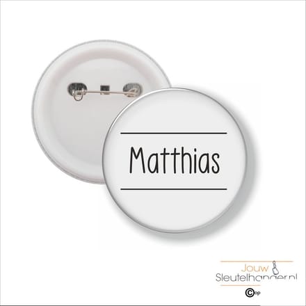 Button Met Speld 58 MM - Matthias