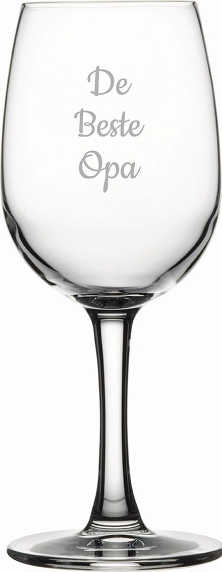 Gegraveerde witte wijnglas 26cl De Beste Opa