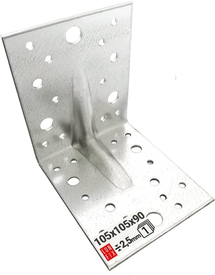 Hoekverbinder - 105x105x90x2,5 mm - Verzinkt staal - constructiehoek