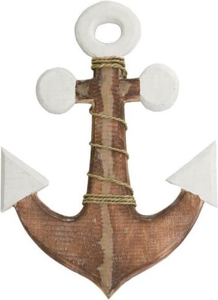 Anchor Wood 28x2x38cm Natural/white