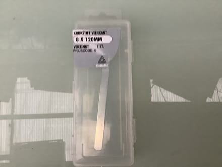 Deltafix Krukstift Vierkant M8 120MM - voor deur - verzinkt