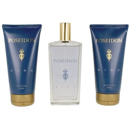 Set de Parfum - Poseidon - The King - Eau de Toilette 150ml - After Shave 150ml - Gel de Douche 150ml