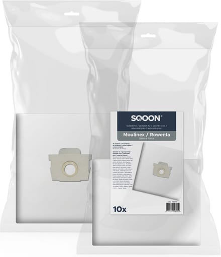 SQOON® Stofzuigerzakken Geschikt voor Moulinex / Rowenta Silence Force - 10 Stuks