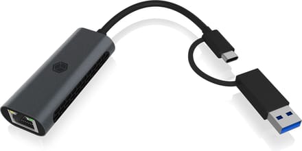 ICY BOX USB Type-A or Type-C 2.5 Gigabit Ethernet LAN adapter