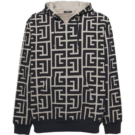 Balmain Monogram Hooded Sweatshirt
