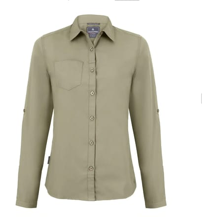 Dames shirt van gerecycled polyester met lange mouwen Craghoppers