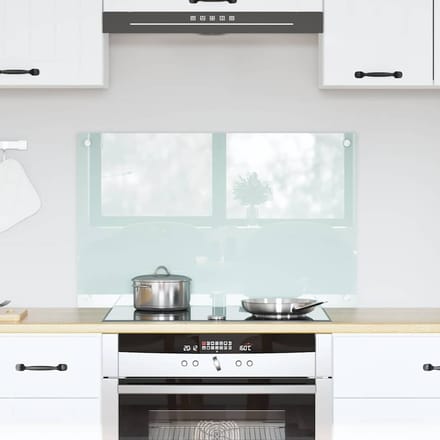 vidaXL - Keukenachterwand - Melk - 80 - x - 50 - cm - gehard - glas