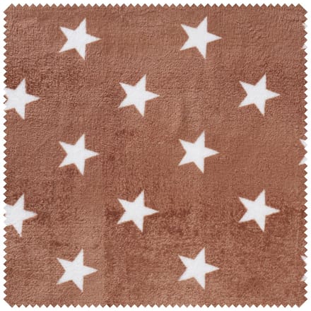 Fleece stof "Stars" - Bruin