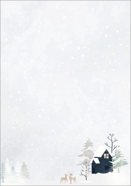 Kerst motief papier 'Knus Kerst Aquarel'