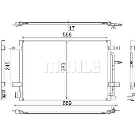 Condensator, airconditioner MAHLE AC 812 000S