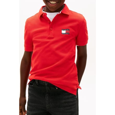 Tommy Hilfiger Boys Wavy Flag Polo Rapid Red Maat: 8 | Overhemden Outlet | kids | Rood