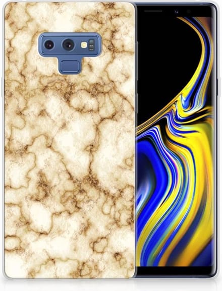Samsung Galaxy Note 9 TPU Siliconen Hoesje Marmer Goud