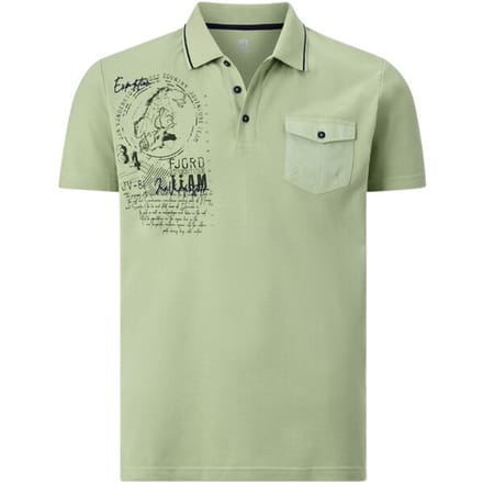 Jan Vanderstorm herren Poloshirt - 68/70 - lichtgroen - Plus Size