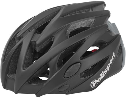 Polisport helm Twig mat zwart/grijs M 55-58cm easy-lock