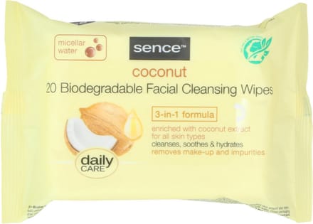Sence Gezichtsreinigingsdoekjes Coconut 20 stuks