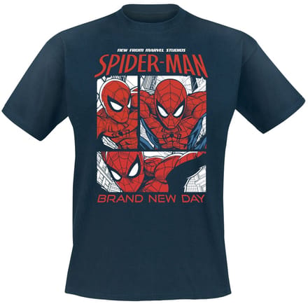 Spider-Man - Disney T-shirt - New Comics Pose - S tot XXL - voor Mannen - navy