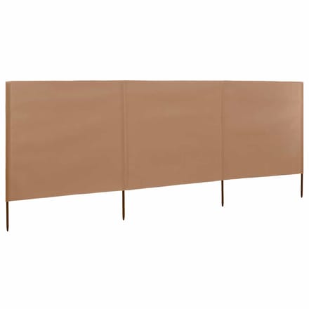 vidaXL - Windscherm - 3-panelen - 400x80 - cm - stof - taupe