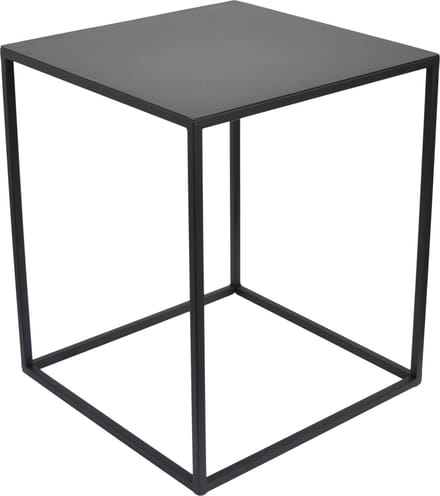 LOFT42 Aron Bijzettafel vierkant - zwart metaal - 38x38x40