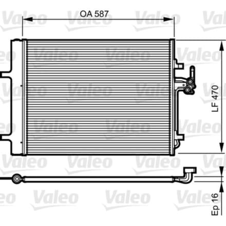 Condensator, airconditioning VALEO 814184