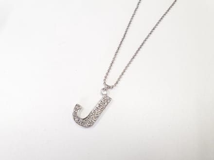 Ketting Met Letter Diamand - J