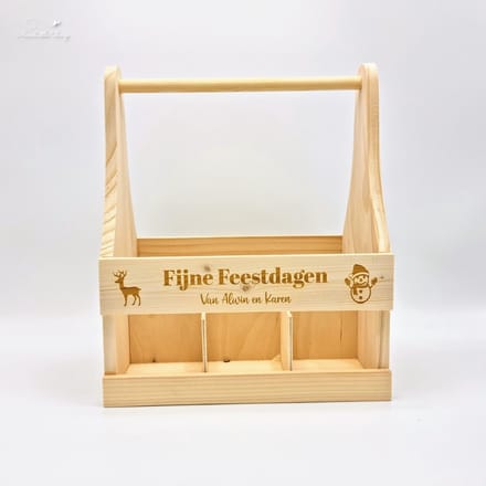 [Nice Little Things] - Houten Bierkrat Feestdagen