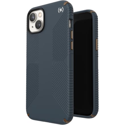 Speck Presidio2 Grip - Antislip Hoesje iPhone 15 Plus / 14 Plus (Houtskool / Koel Brons / Leisteen)
