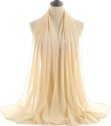 Cabantis Hoofddoek Sjaal - Hijab - Sjaal dames - Beige