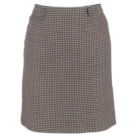 Max Mara minirok met pied-de-pouleprint in beige wol