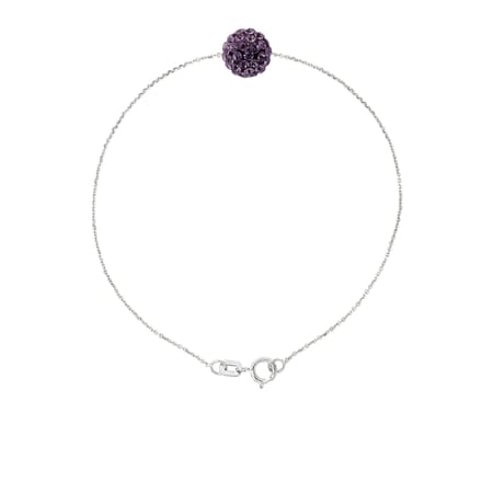 Bol Armband Crystal Preciosa Purple Silver 925
