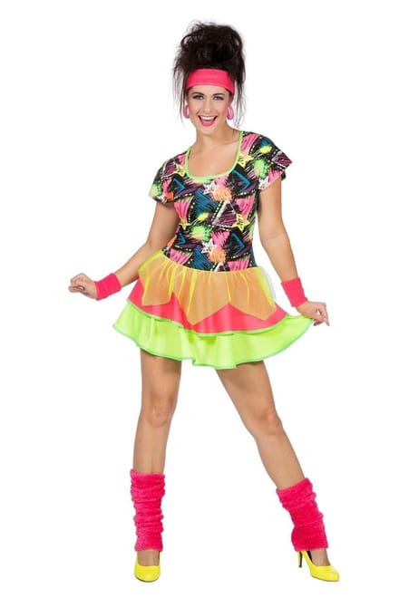 Rockin the 80's jurkje neon - Maat 40