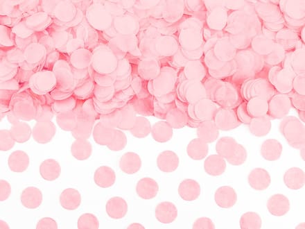 PartyDeco Confetti Cirkels Lichtroze (15 g)