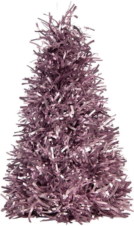Clayre & Eef Kerstdecoratie Kerstboom Ø 12x27 cm Paars Kunststof