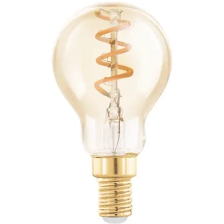 Eglo Ledfilamentlamp Peertje - Amber - D4,5cm - Amber - Dimbaar - Warm Wit - E14 - 4w