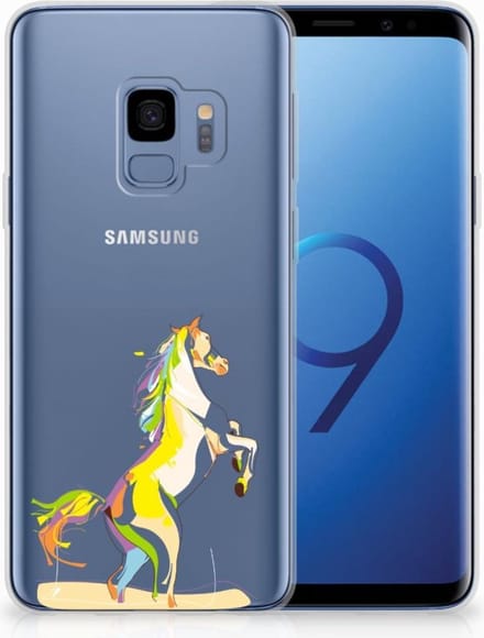 Samsung Galaxy S9 Telefoonhoesje met Naam Horse Color