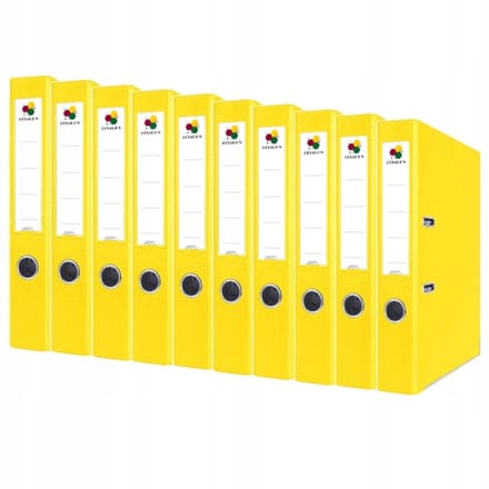 Set van 10 Gele A4 Ordners 55mm - Merkloos