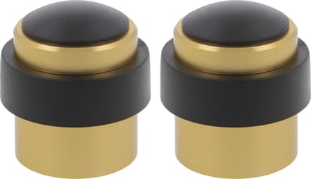 AMIG Deurstopper/deurbuffer - 2x - D30mm - inclusief schroeven - goud
