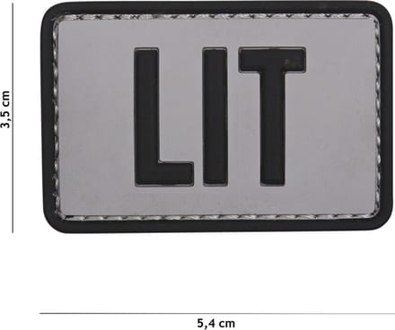 101 Inc Embleem 3D Pvc Lit Grijs  9053
