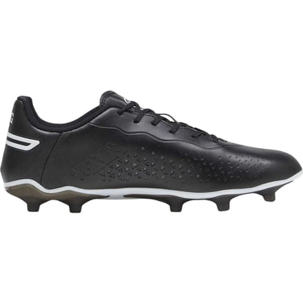 Puma Heren King Match Synthetisch Leder Stevige Grond Voetbalschoenen (Zwart, Wit)