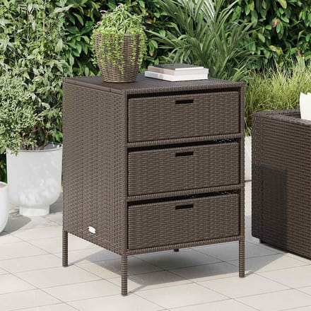 vidaXL - Tuinkast - 55x59x80 - cm - poly - rattan - bruin