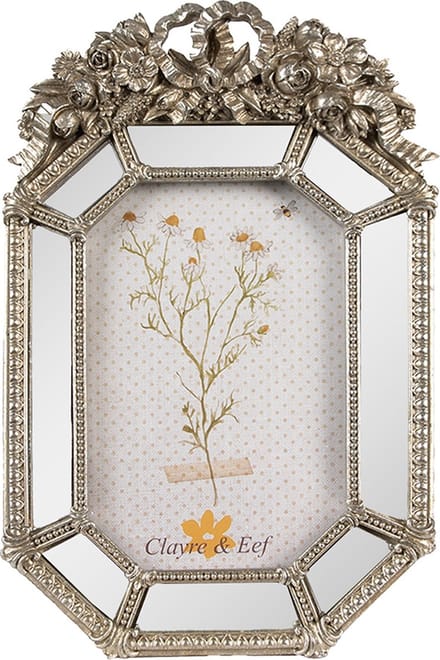 Clayre & Eef Fotolijst 10x15 cm Zilverkleurig Polyresin