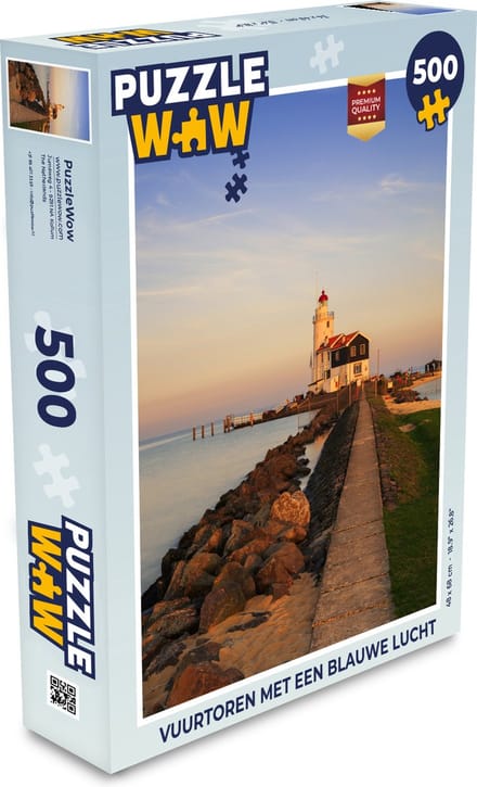 Puzzel Vuurtoren met een blauwe lucht - Legpuzzel - Puzzel 500 stukjes