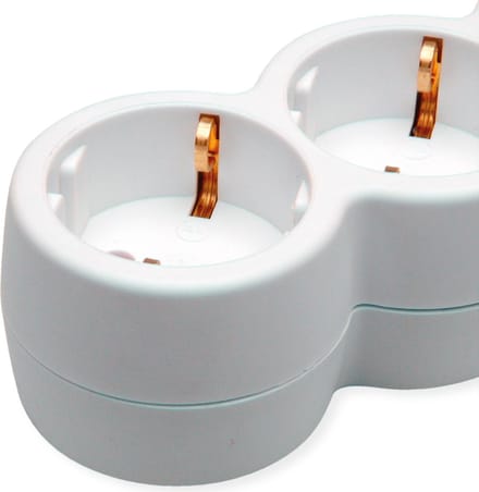 VALUE 3-voudige stekkerdoos met schakelaar, wit, 3 m