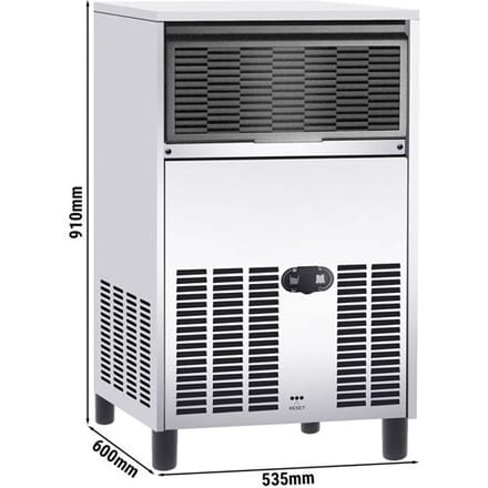 GGM Gastro Eiswürfelbereiter - Zylinder - 75 kg/24 h Zilver