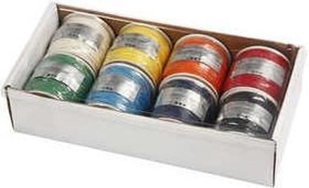 Katoenkoord, dikte 1 mm, diverse kleuren, 8x40 m/ 1 doos