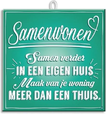Paperdreams Slogan tegel - samenwonen