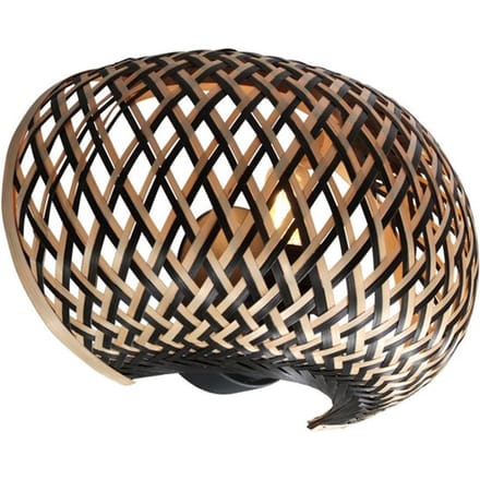 Wandlamp Maze 4400BE - bamboe wandlamp 30x17 cm - in warme japandi sfeer - Anne Light Home