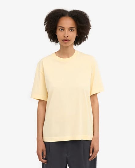 Dames-T-shirt Colorful Standard Organic oversized soft yellow