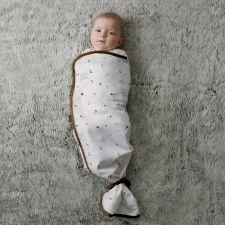 Pacco Piccolo (4-7kg), wit met maan print